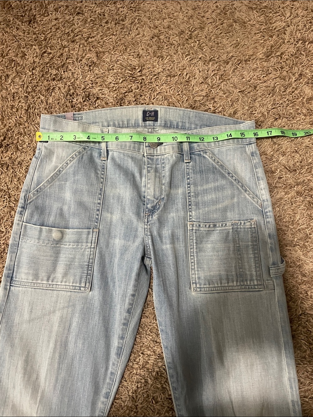 CITIZENS OF HUMANITY - Light Wash Carpenter style Utility Jeans - Picture 4 of 5